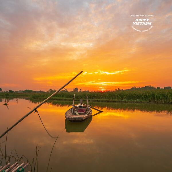 Hoàng hôn bên bến sông quê-1