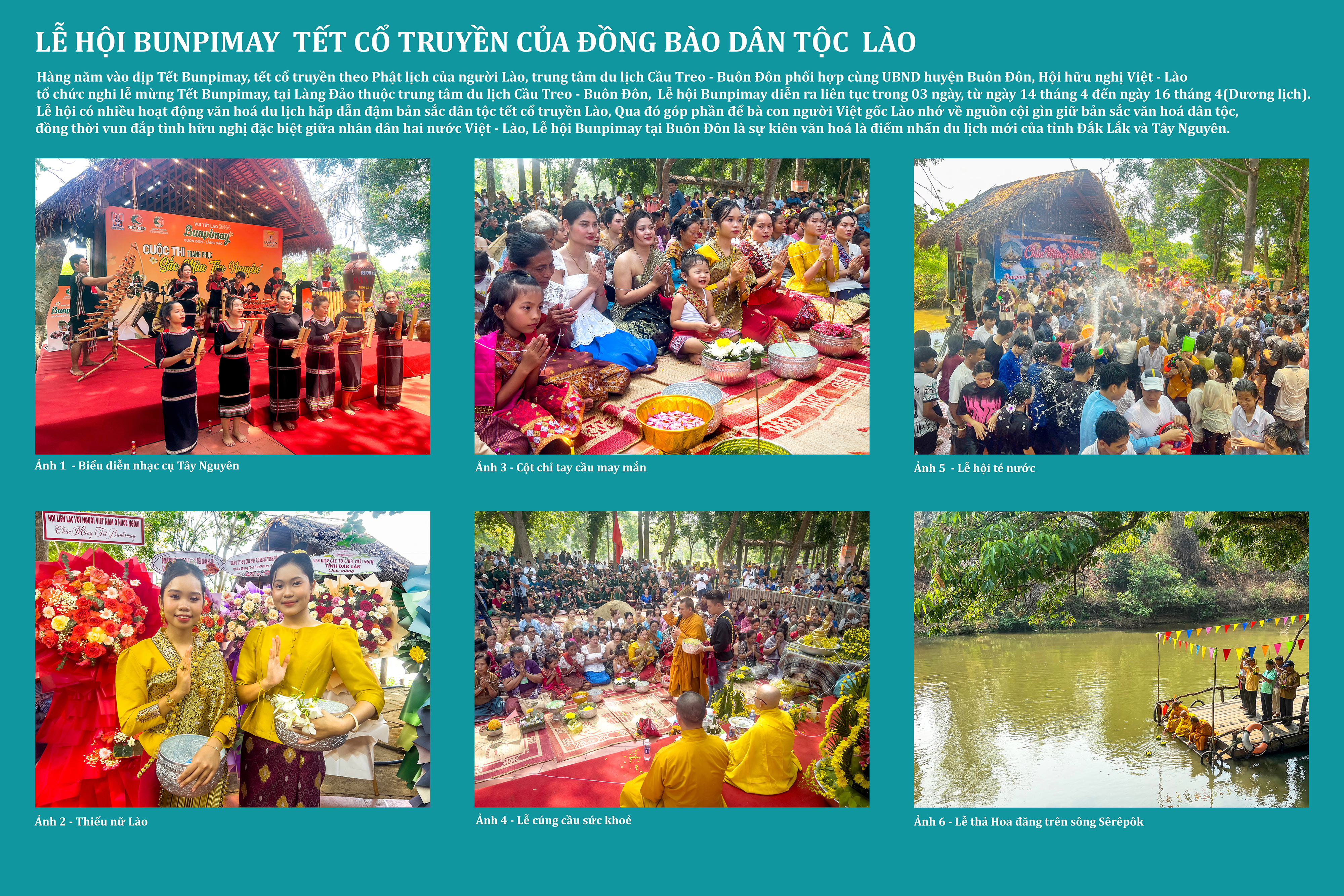 LỄ HỘI PUNBIMAY TẾT CỔ TRUYỀN CỦA NGƯỜI LÀO TẠI BẢN ĐÔN